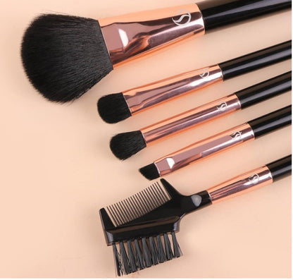 Wholesale Pack of 100 Brush Master Travel Makeup Brushes Set w/Pouch, 5PCS Mini Cosmetic Brushes Kit for Foundation, Eyeshadow, Lip, Blush Make Up Brushes Professional